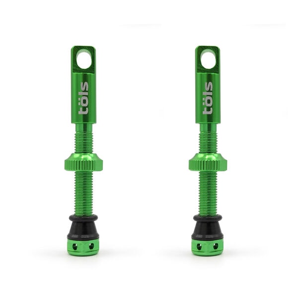 Töls Tubeless Aluminium Presta Valves kit 44mm Green