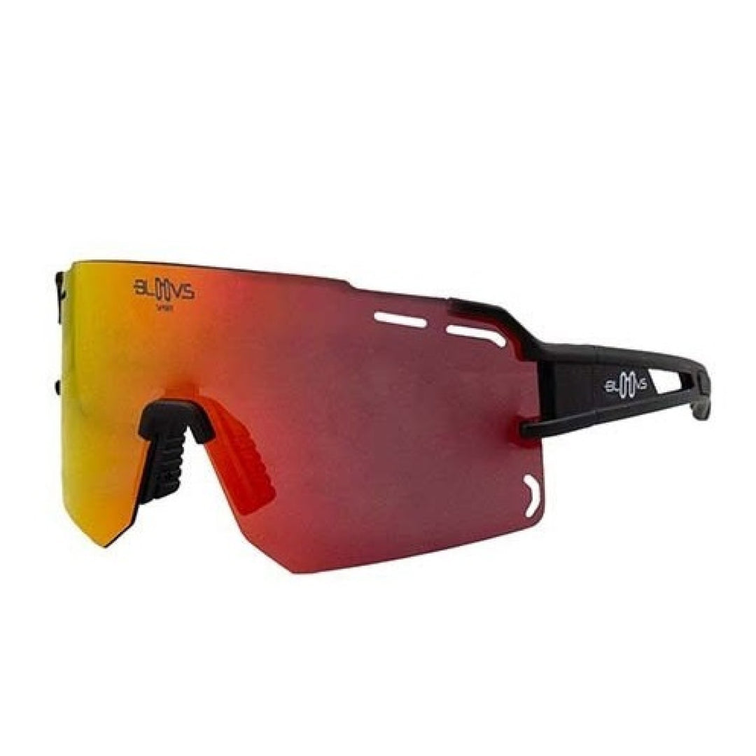 BLOOVS Tromso Matte Black - Red Mirror Polarized