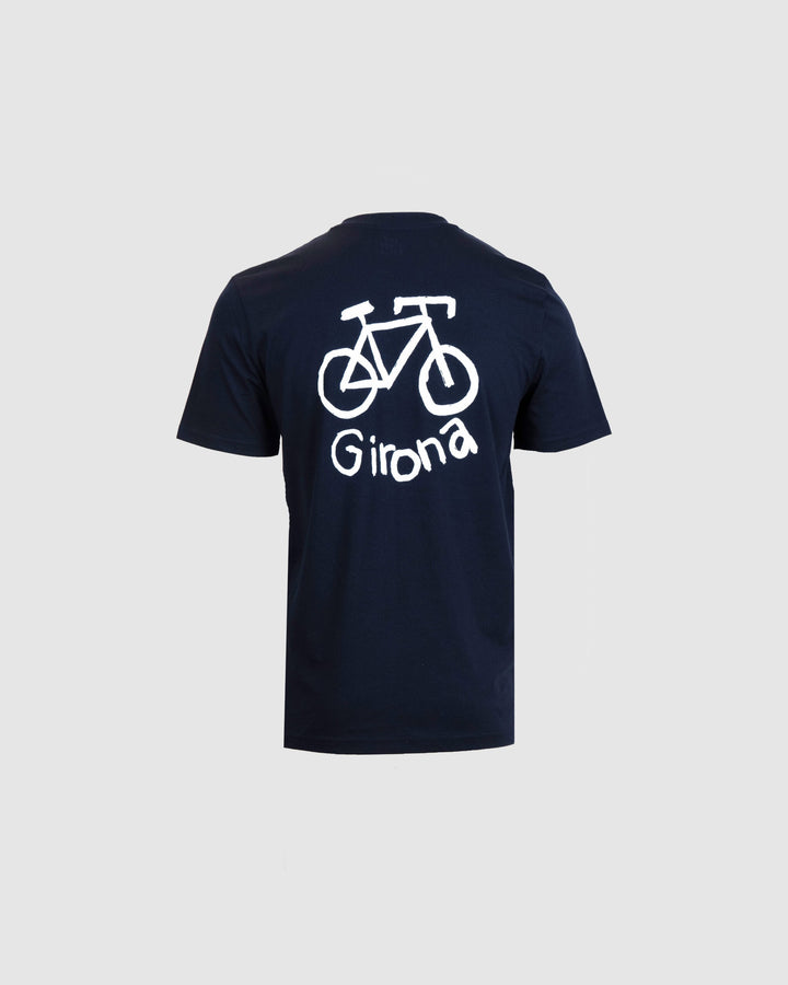 Camiseta Girona Drawn Bike - Azul marino