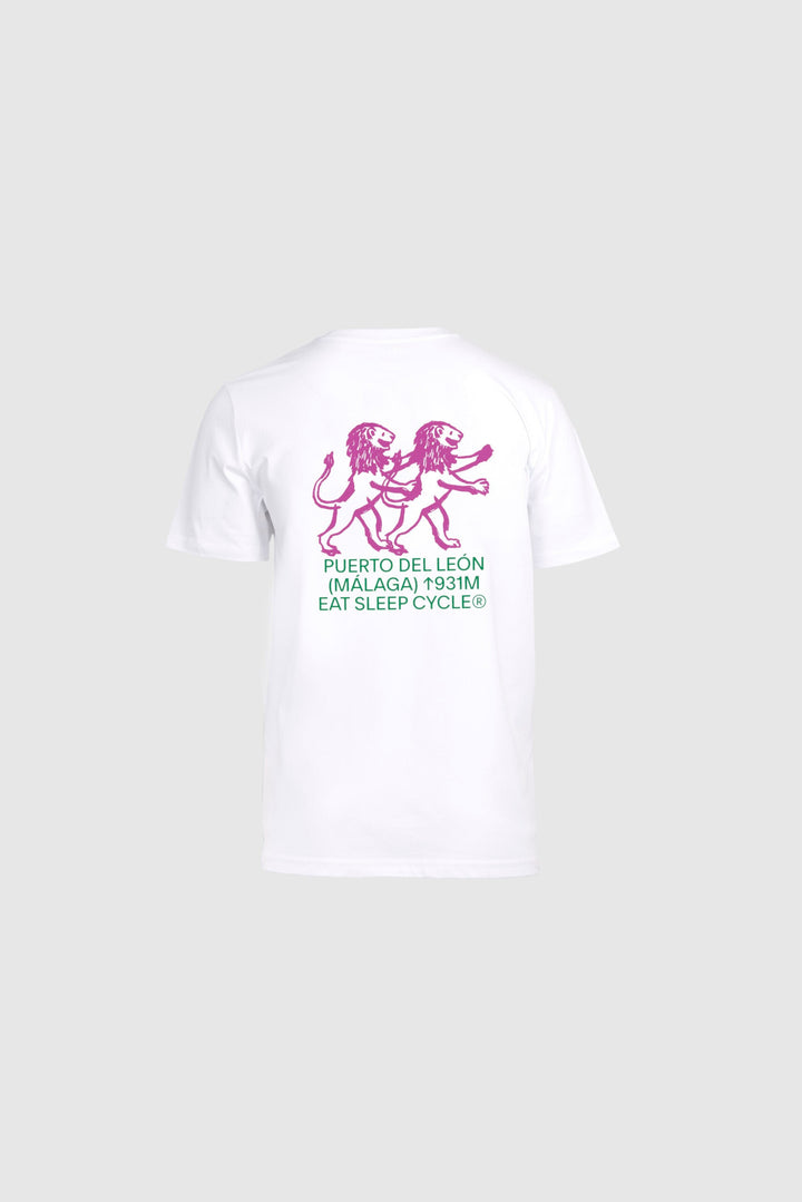 Camiseta Unisex Málaga Puerto del León Blanca