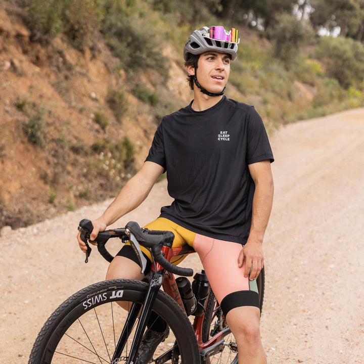 Eat Sleep Cycle Tech Tee Black