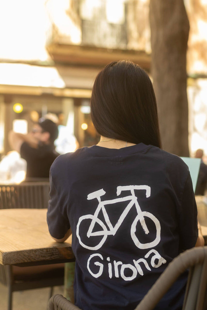 Camiseta Girona Drawn Bike - Azul marino