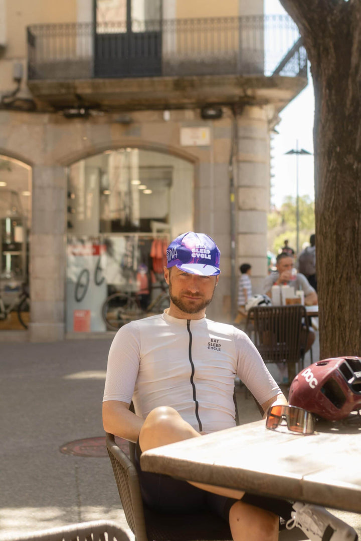 Gorra ciclista Eat Sleep Cycle Girona