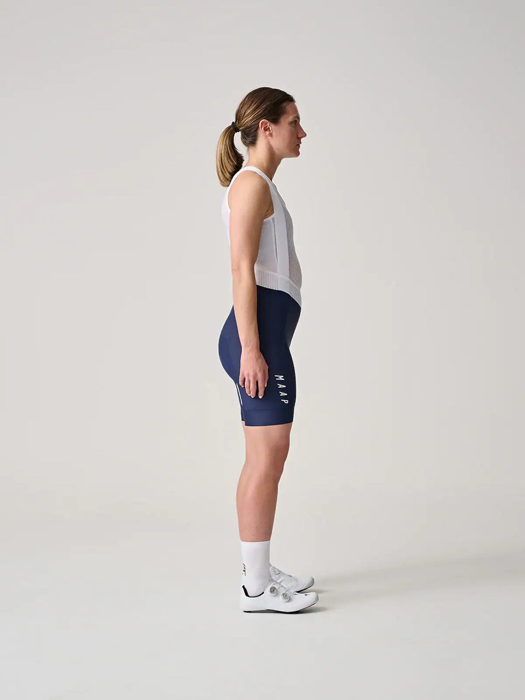 MAAP - Culote corto para mujer Evo Navy White