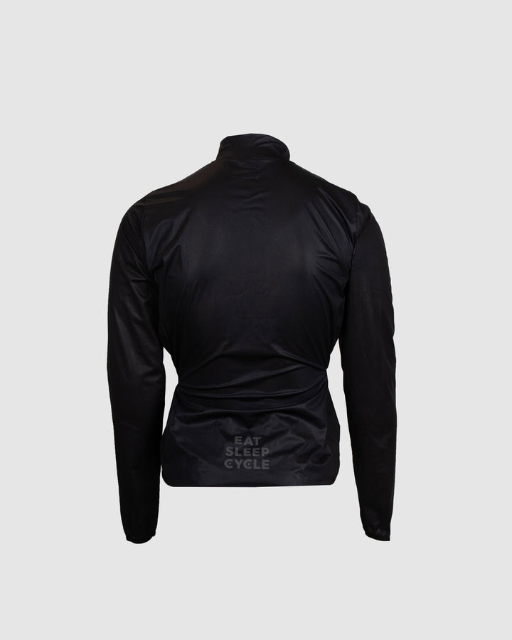 Eat Sleep Cycle Black Rain Jacket
