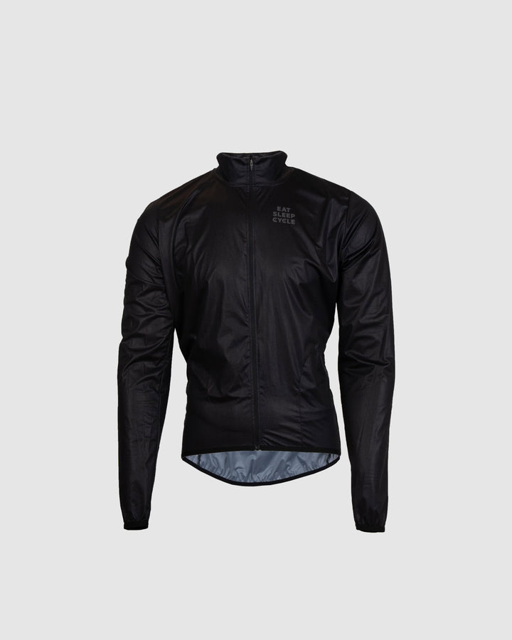 Eat Sleep Cycle Black Rain Jacket