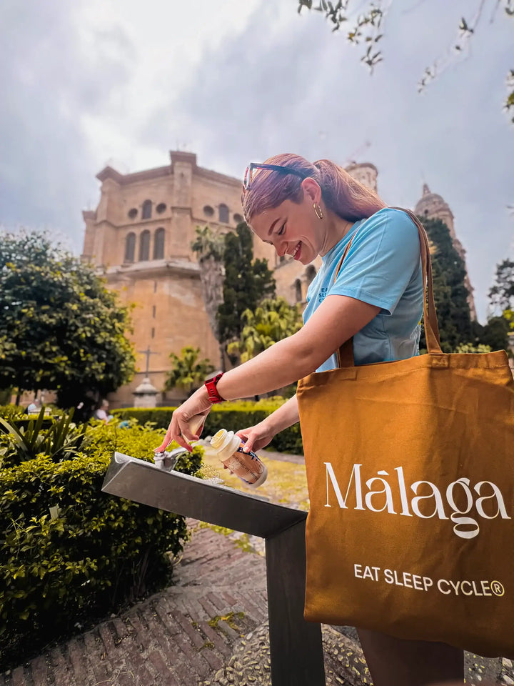 Eat Sleep Cycle Málaga Tote Bag