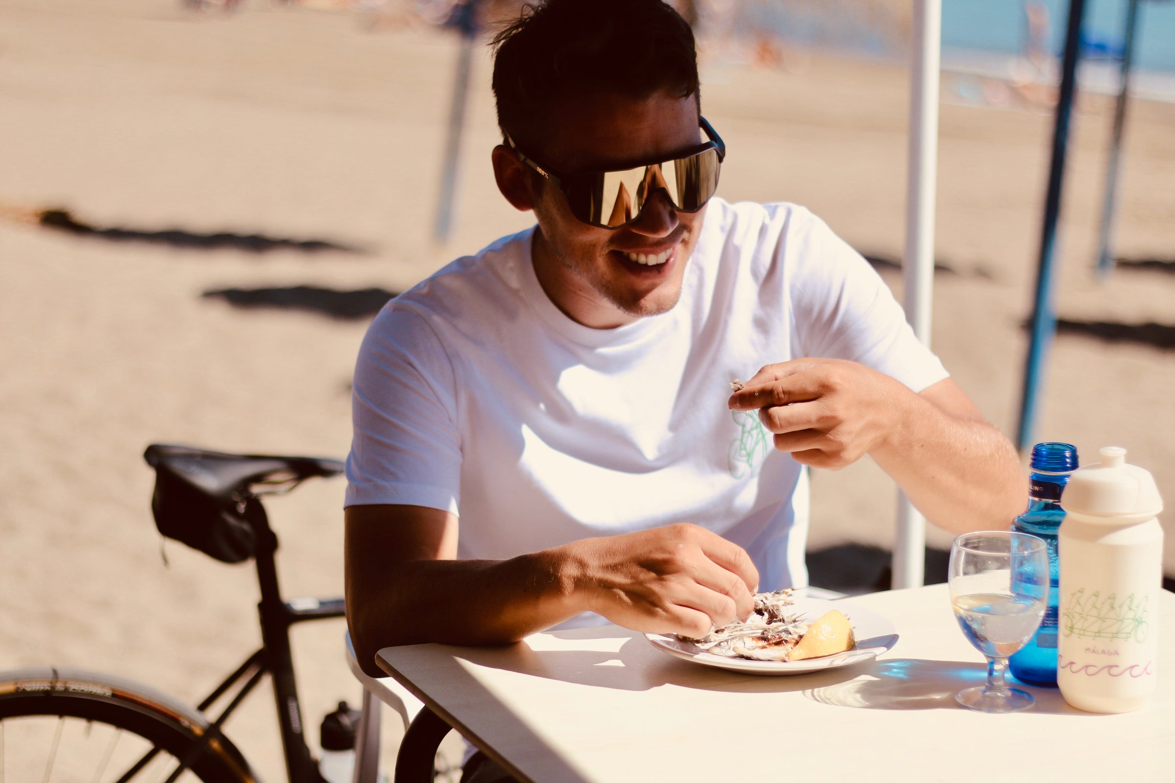 Eat Sleep Cycle - Mens Cycling Sports Novetly Organic Cotton T - Foto 3