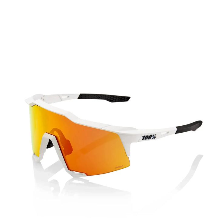 100% Speedcraft - Soft Tact Off White - HiPER Red Mupltilayer Mirror Lens