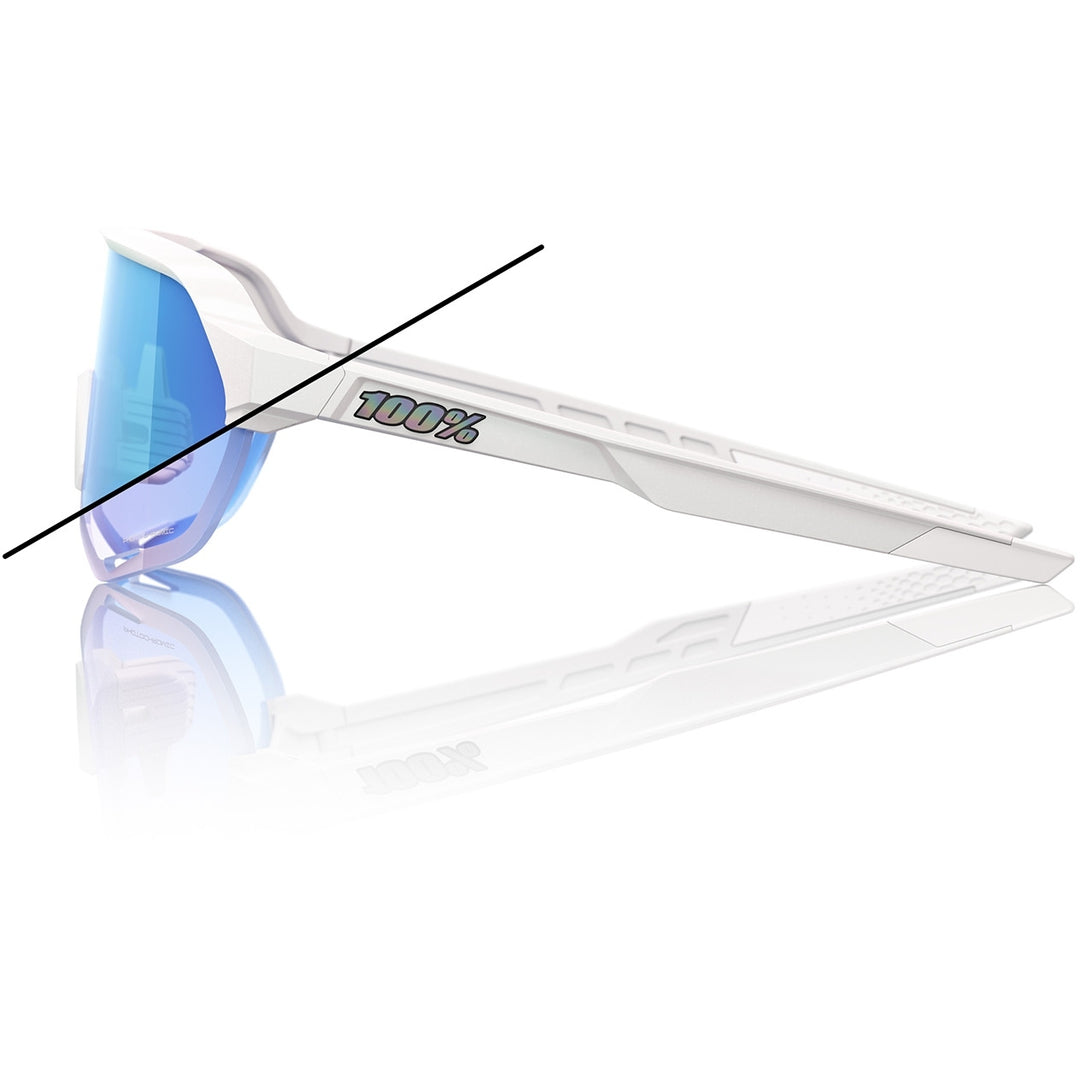 100% S2 - Bastille LE - Glitter Bianco Perla - Specchio Blu Fotocromatico