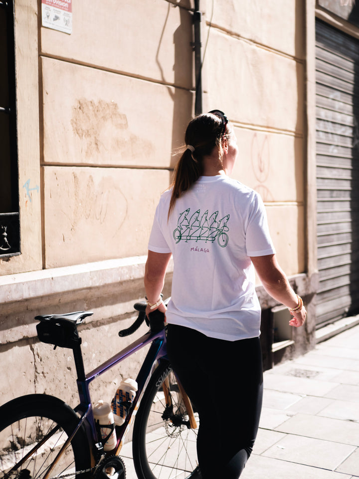 T-shirt unisexe blanc Málaga Espeto