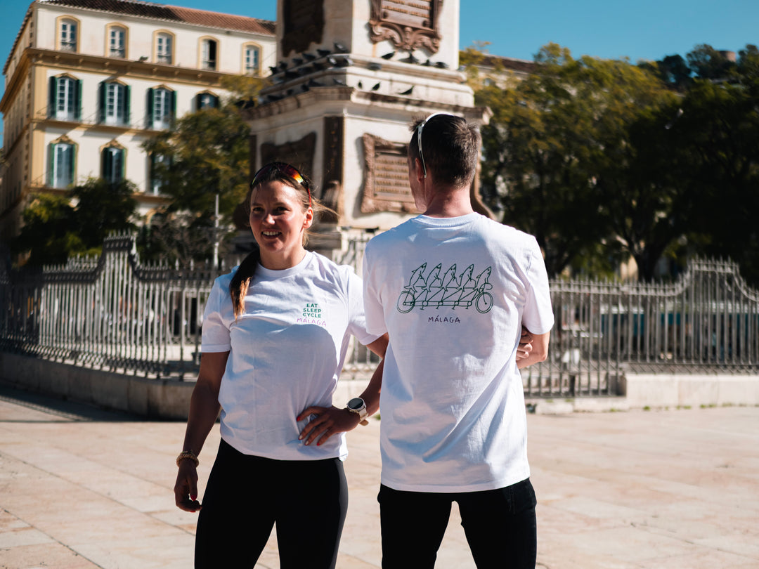 T-shirt unisexe blanc Málaga Espeto