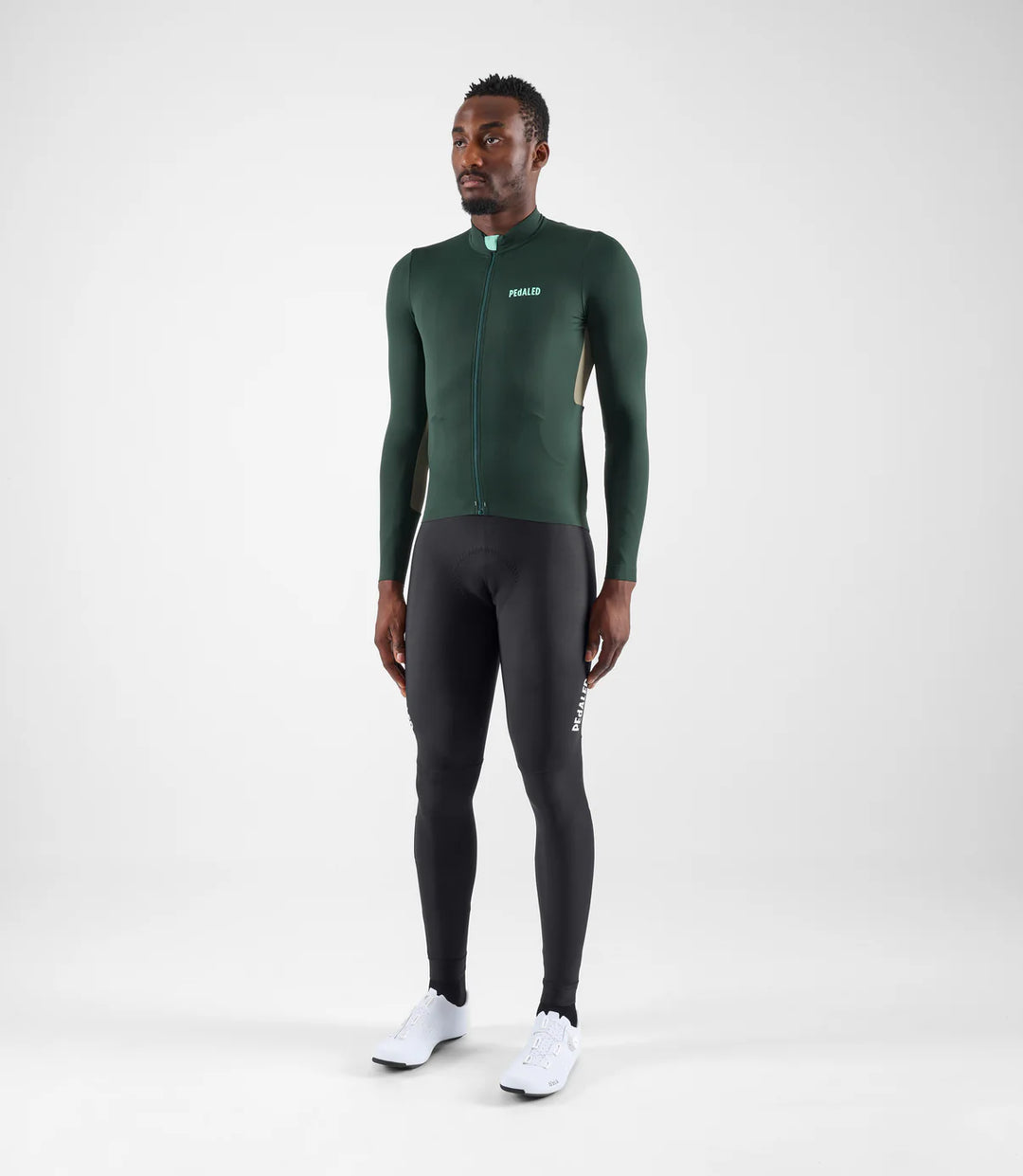 PEdALED Element LS Jersey Green Men