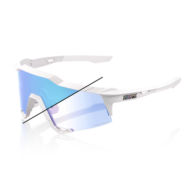 100% S3 - Bastille LE - Glitter Bianco Perla - Specchio Blu Fotocromatico