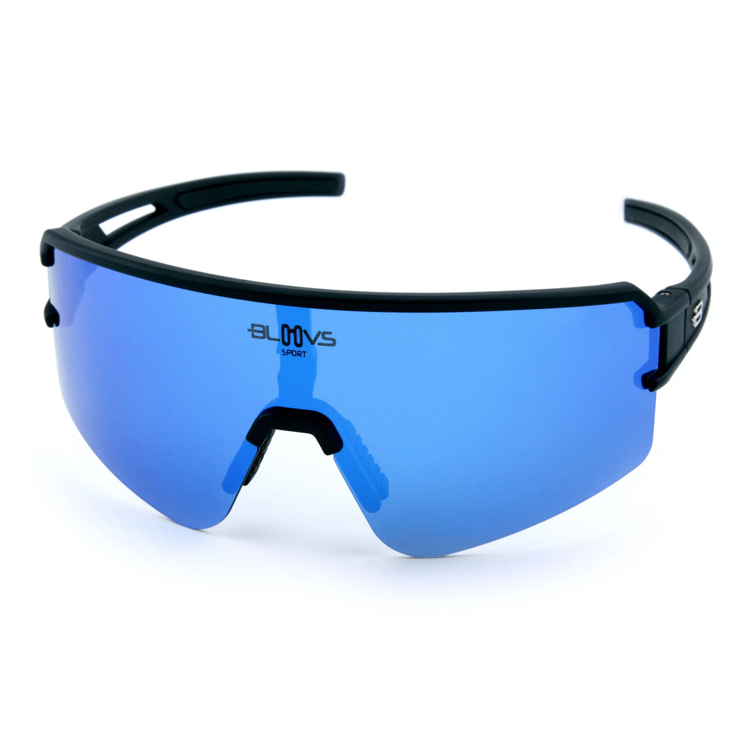 BLOOVS Flandes Matte Black - Dark Blue Mirror Polarized