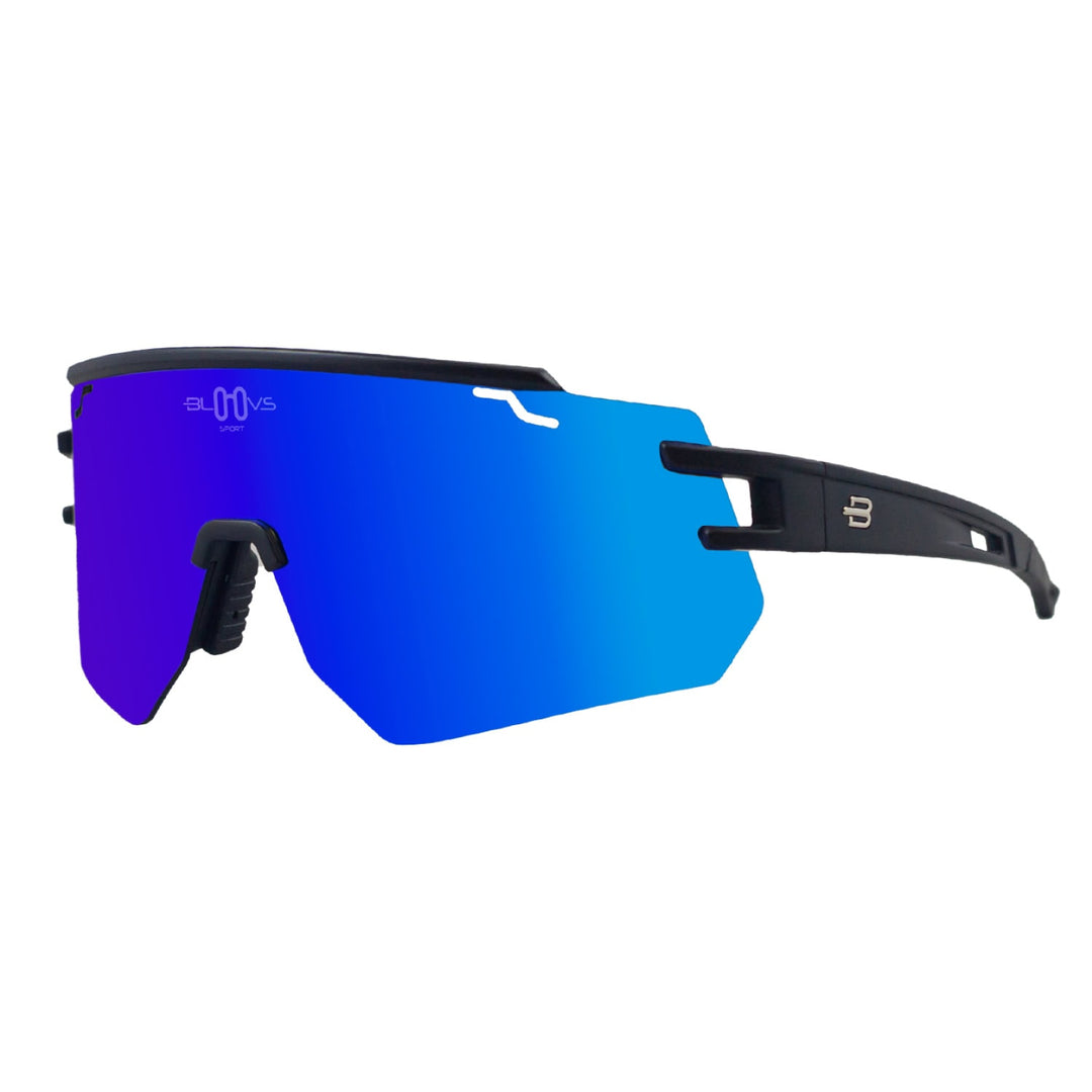 BLOOVS Galibier Matte Black - Dark Blue Mirror Polarized