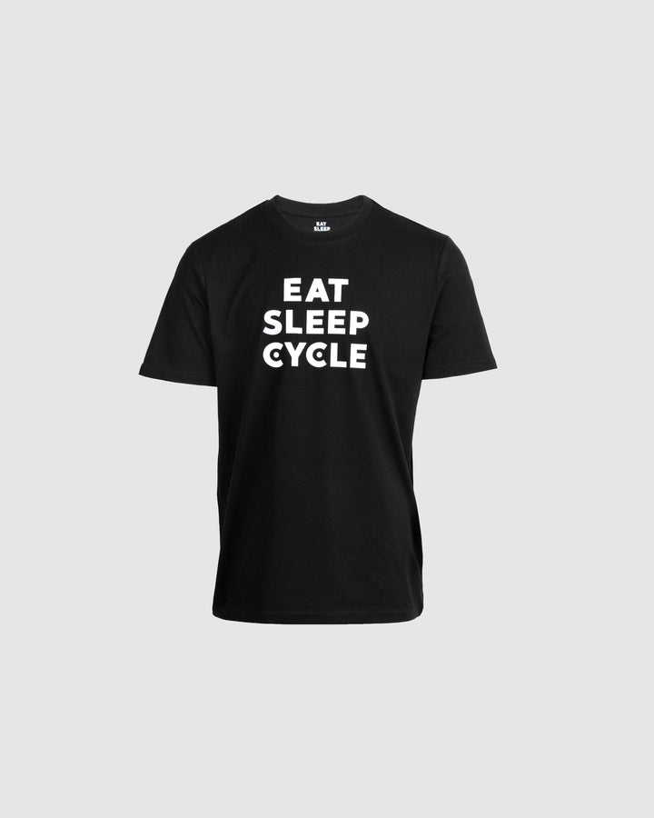 Eat Sleep Cycle Black Unisex Logo T-Shirt