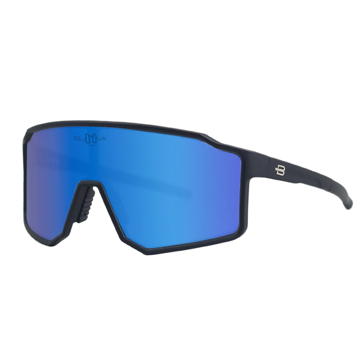 BLOOVS Copenhague Matte Black Dark Blue Mirror Polarized