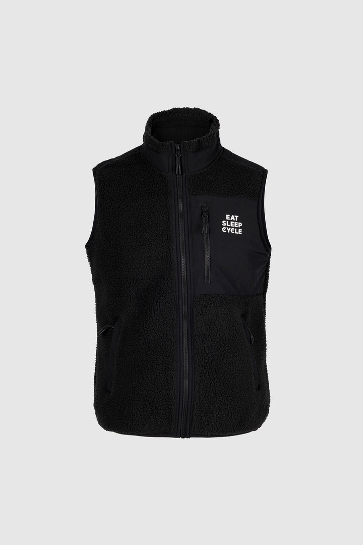 Eat Sleep Cycle Unisex Fleece Vest - Black
