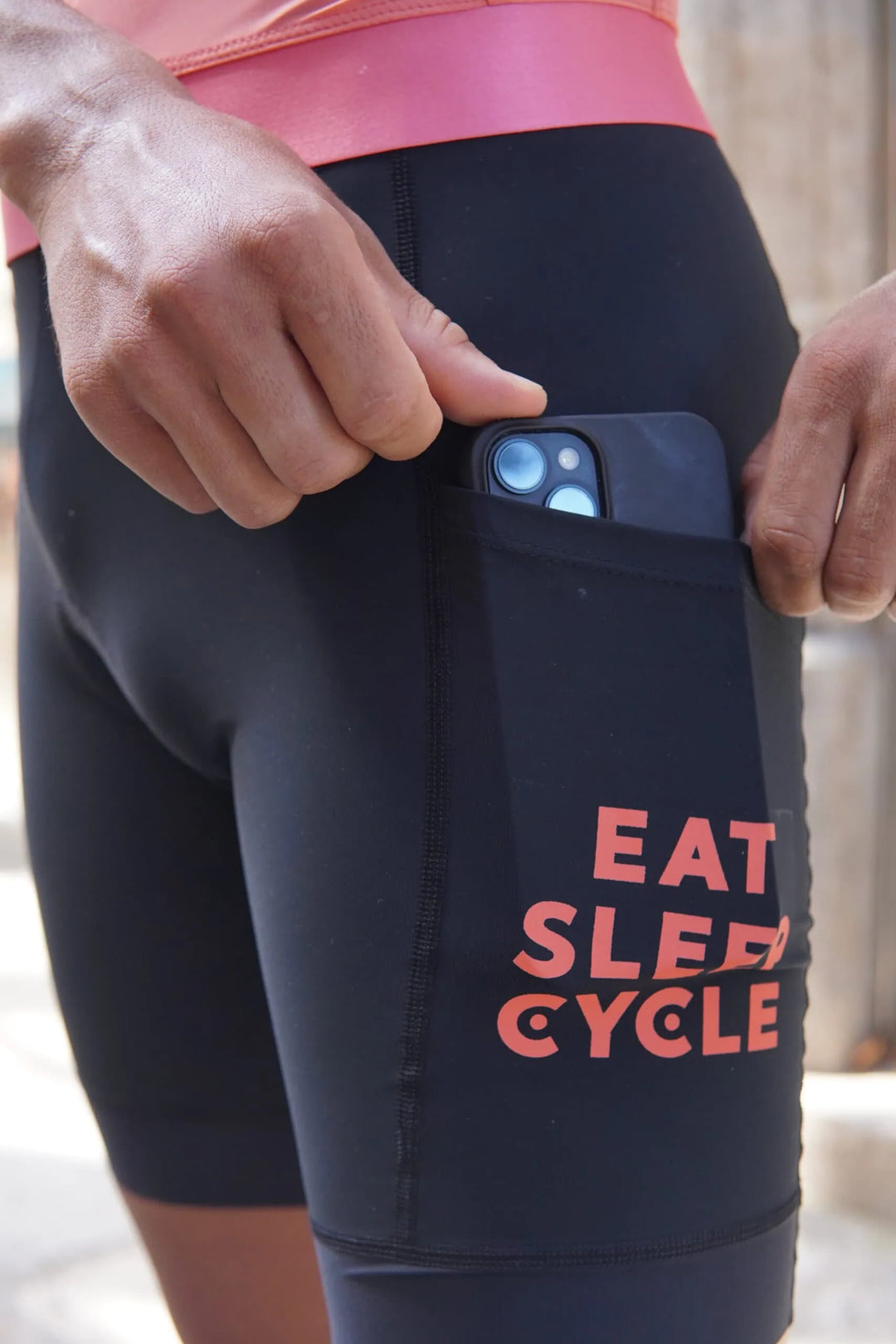 Eat Sleep Cycle Lite Gravel Bib Shorts Black/Pink