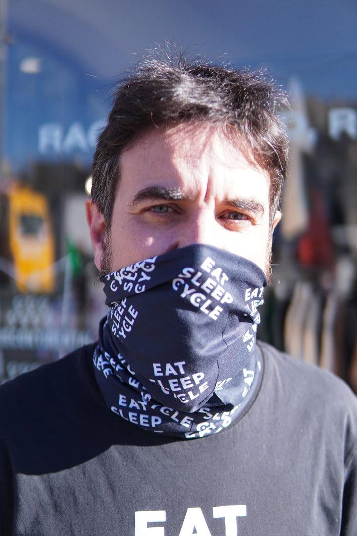 Eat Sleep Cycle Logo Necktube - Black