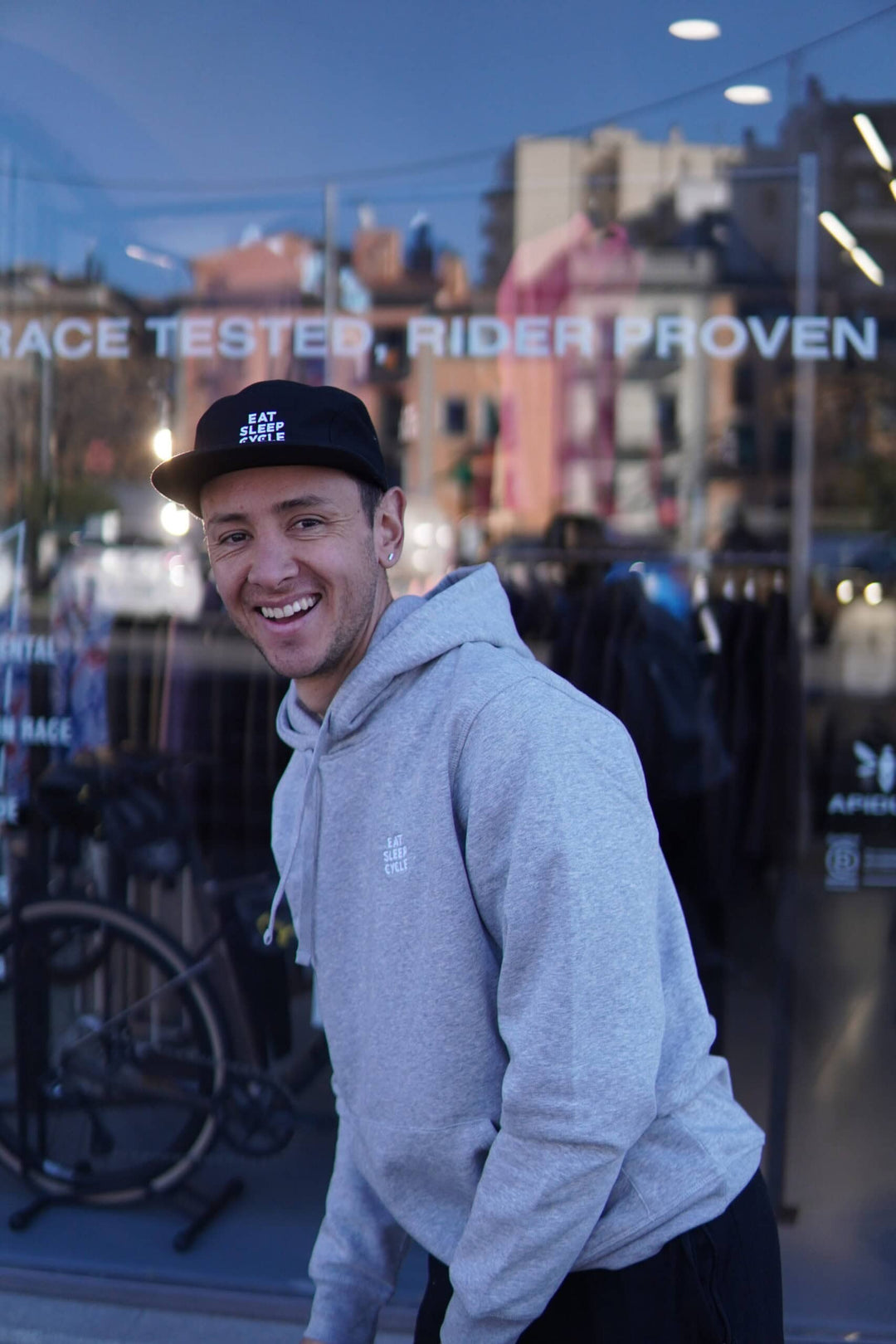 Eat Sleep Cycle Cap - Black/White