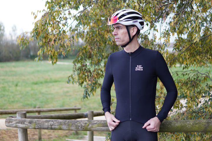 Maillot à manches longues Eat Sleep Cycle - Nero
