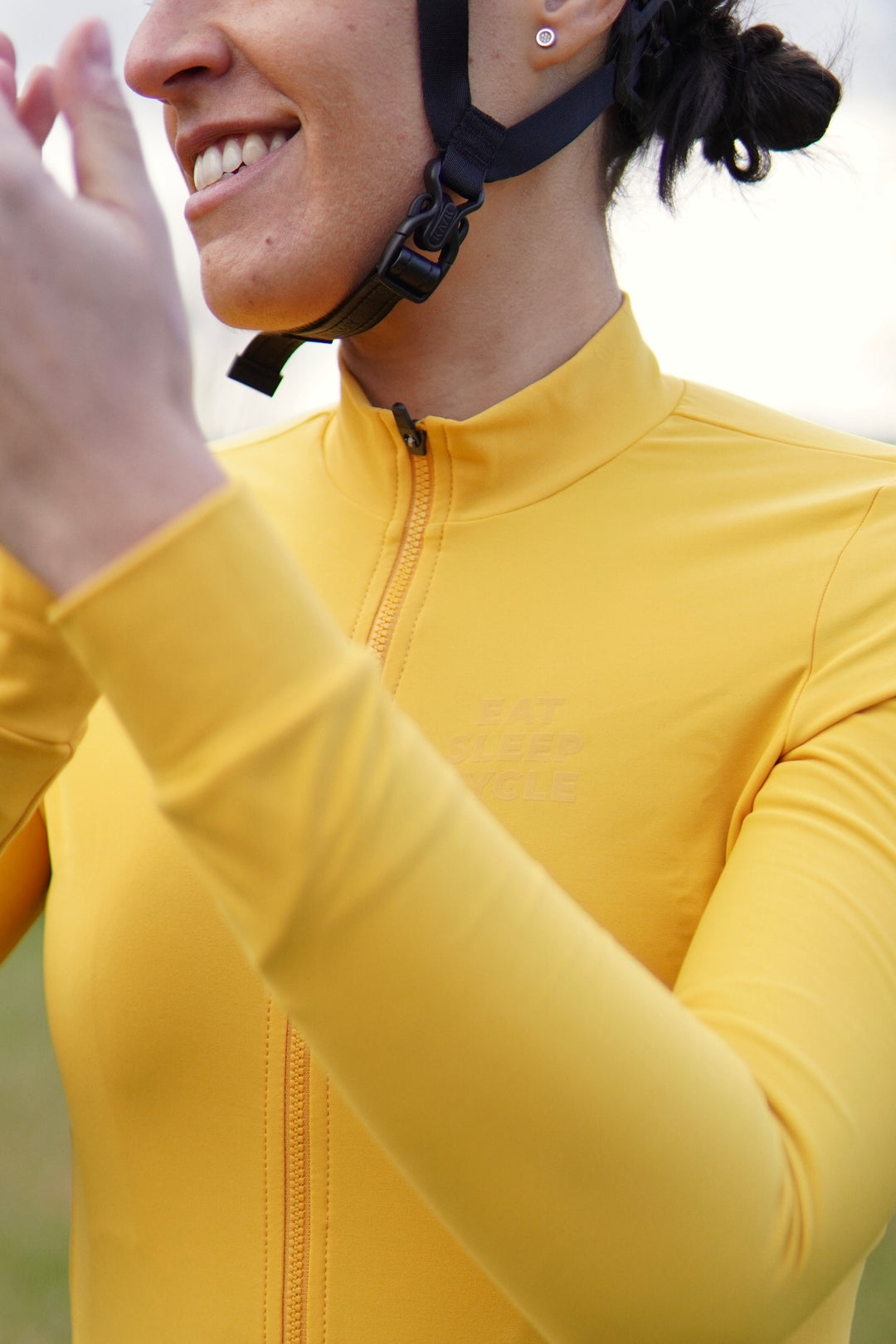 Eat Sleep Cycle Maillot à manches longues pour femmes - Flan