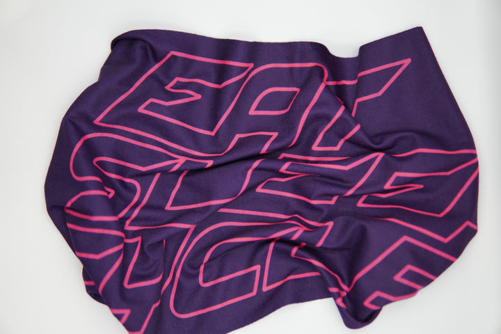 Eat Sleep Cycle Speed Logo Necktube - Purple