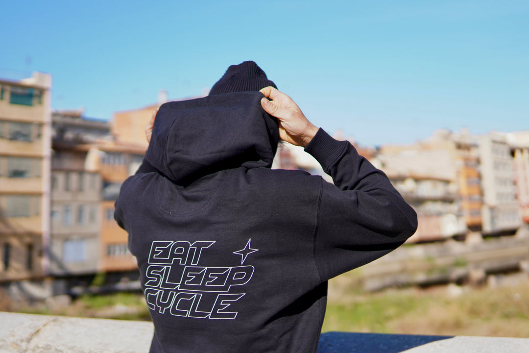 Eat Sleep Cycle Unisex Speed Logo Hoodie - Black