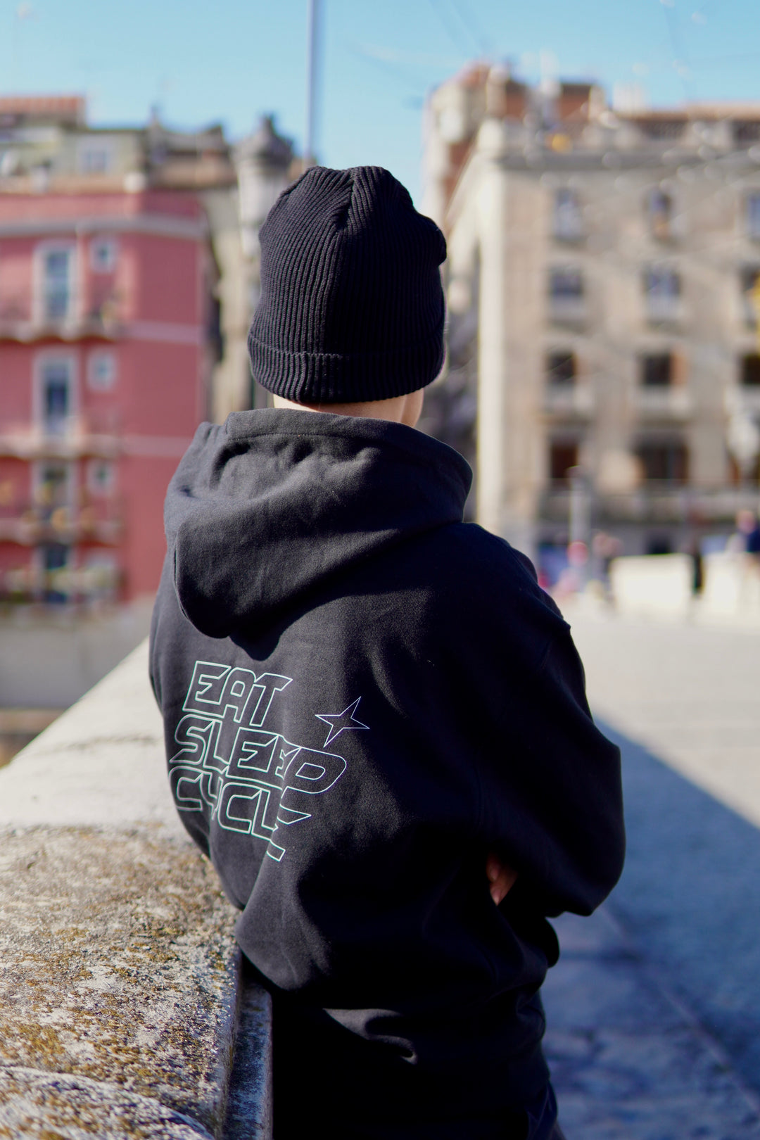 Eat Sleep Cycle Unisex Speed Logo Hoodie - Black