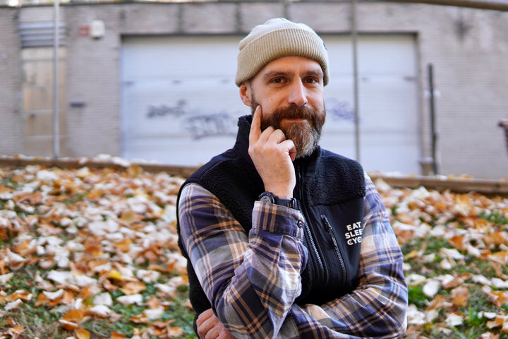 Eat Sleep Cycle Unisex Fleece Vest - Black