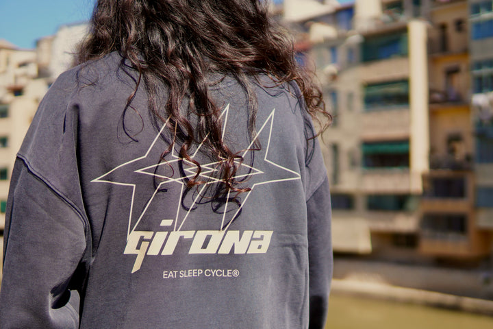 Samarreta Girona Stars Eat Sleep Cycle - Negre Teñit