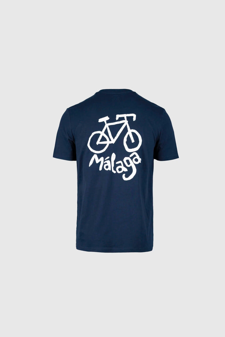 Malaga Drawn Bike T-Shirt - Navy
