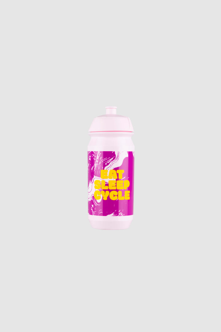Eat Sleep Cycle Pink Powder Water Bottle