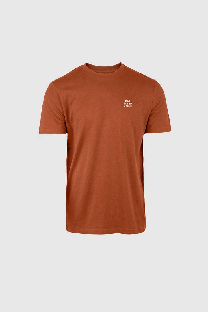 Girona Drawn Bike T-Shirt - Brown