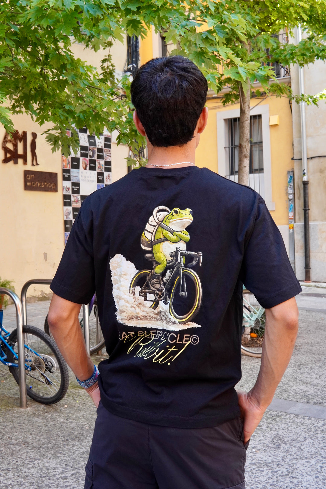 Camiseta Girona Drawn Bike - Marrón