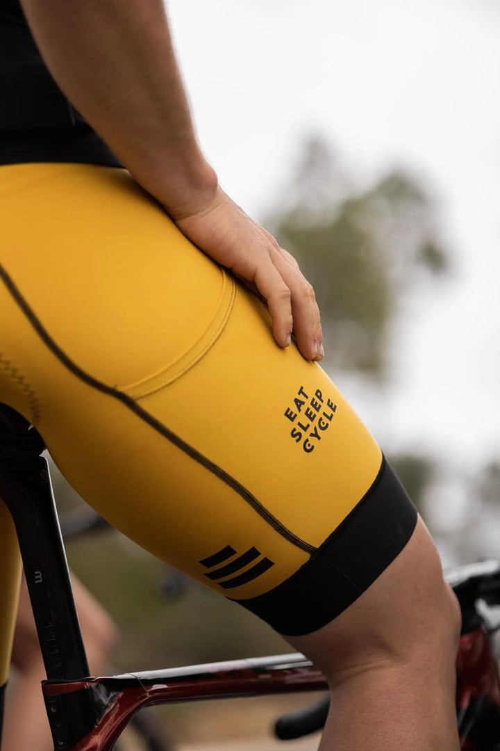 Eat Sleep Cycle Women´s Gravel Bib Shorts - Mustard