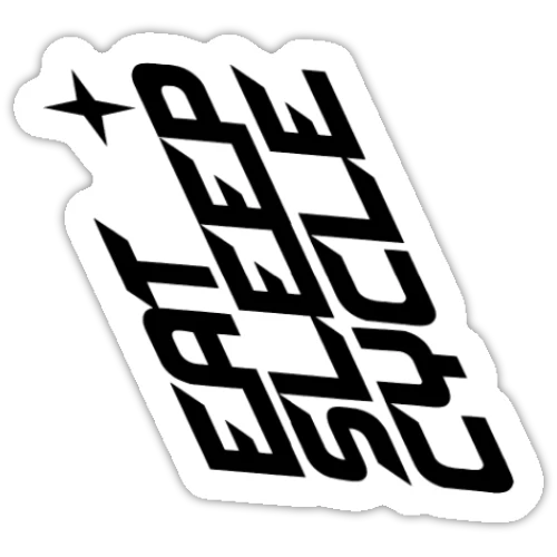 Eat Sleep Cycle Stickers