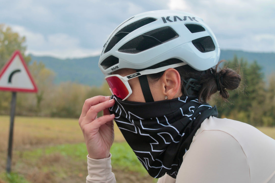 Eat Sleep Cycle Speed Logo Necktube - Black