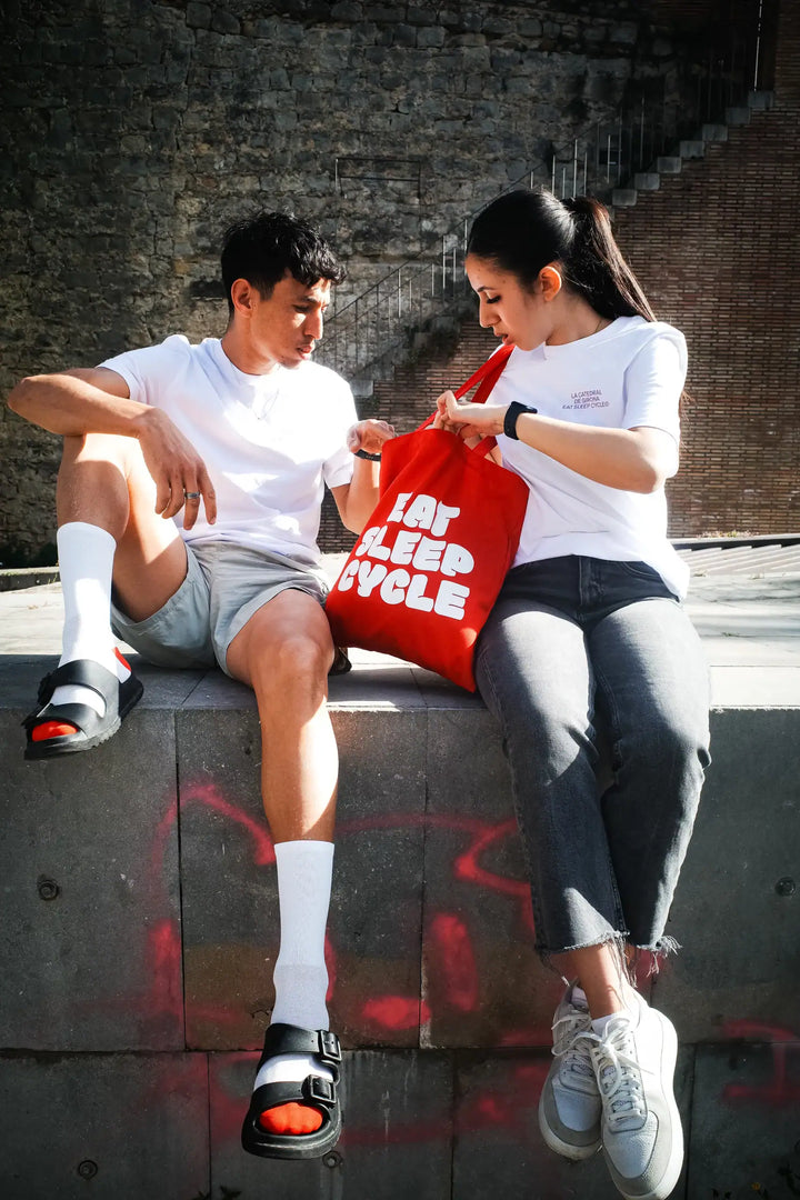 Eat Sleep Cycle Girona Tote Bag