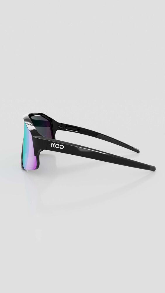KOO Cycling Glasses - DEMOS - Black - Green Mirror
