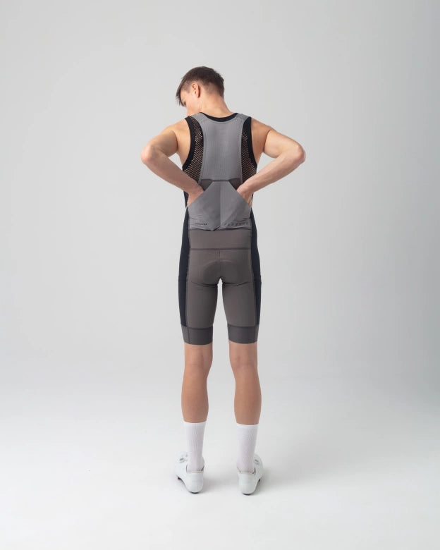 Isadore Distance Cargo Wool Bib Shorts - Dark Gull Gray