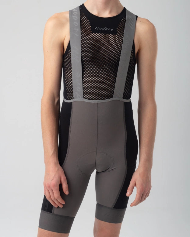 Isadore Distance Cargo Wool Bib Shorts - Dark Gull Gray