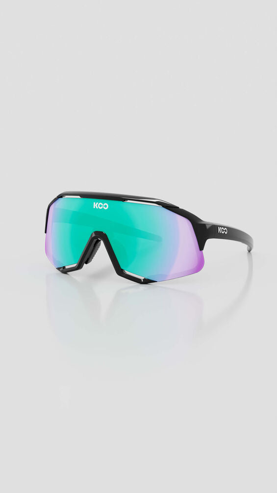 KOO Cycling Glasses - DEMOS - Black - Green Mirror