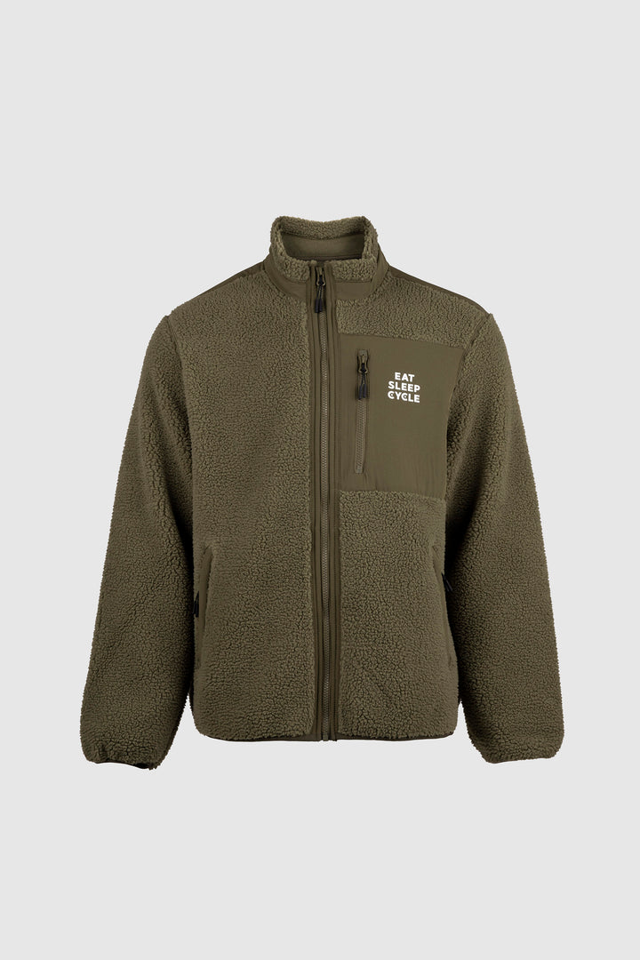 Eat Sleep Cycle Sherpa Fleece - Caqui