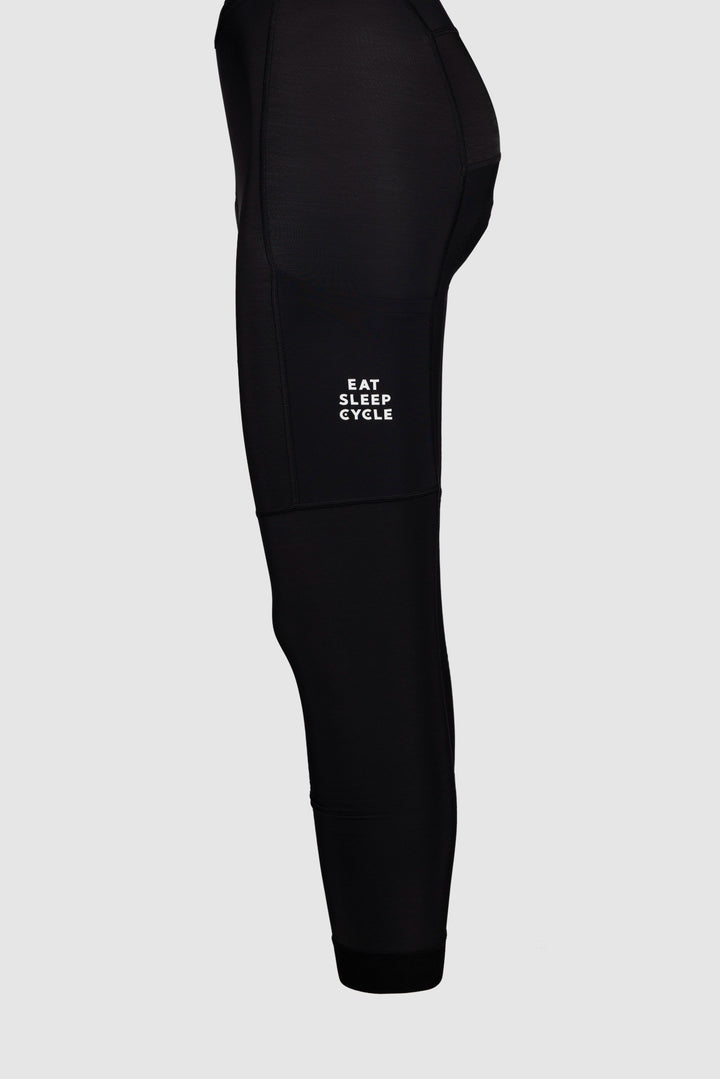 Eat Sleep Cycle Bib Tights - Black