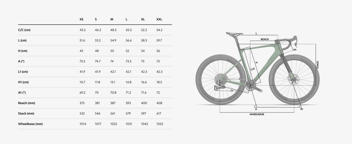Wilier Rave SLR ID2 geometry