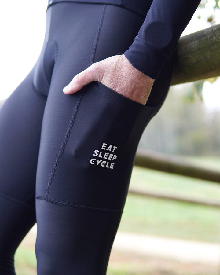 Collant invernali con bretelle ESC - Nero