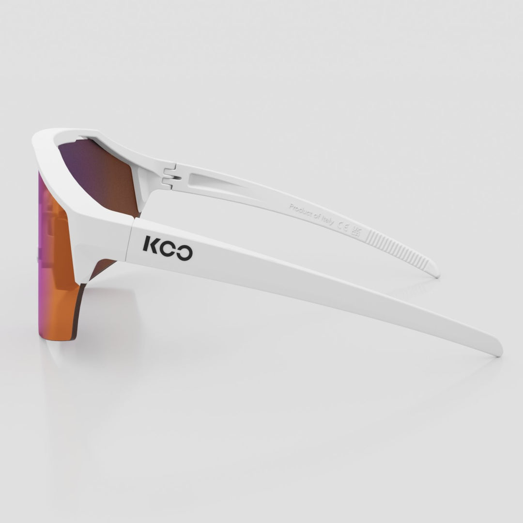 koo fahrradbrille KOO ALIBI Fahrradbrille – Weiß Matt / Fuchsia Photocromic Spiegel – St – Eat Sleep Cycle Store